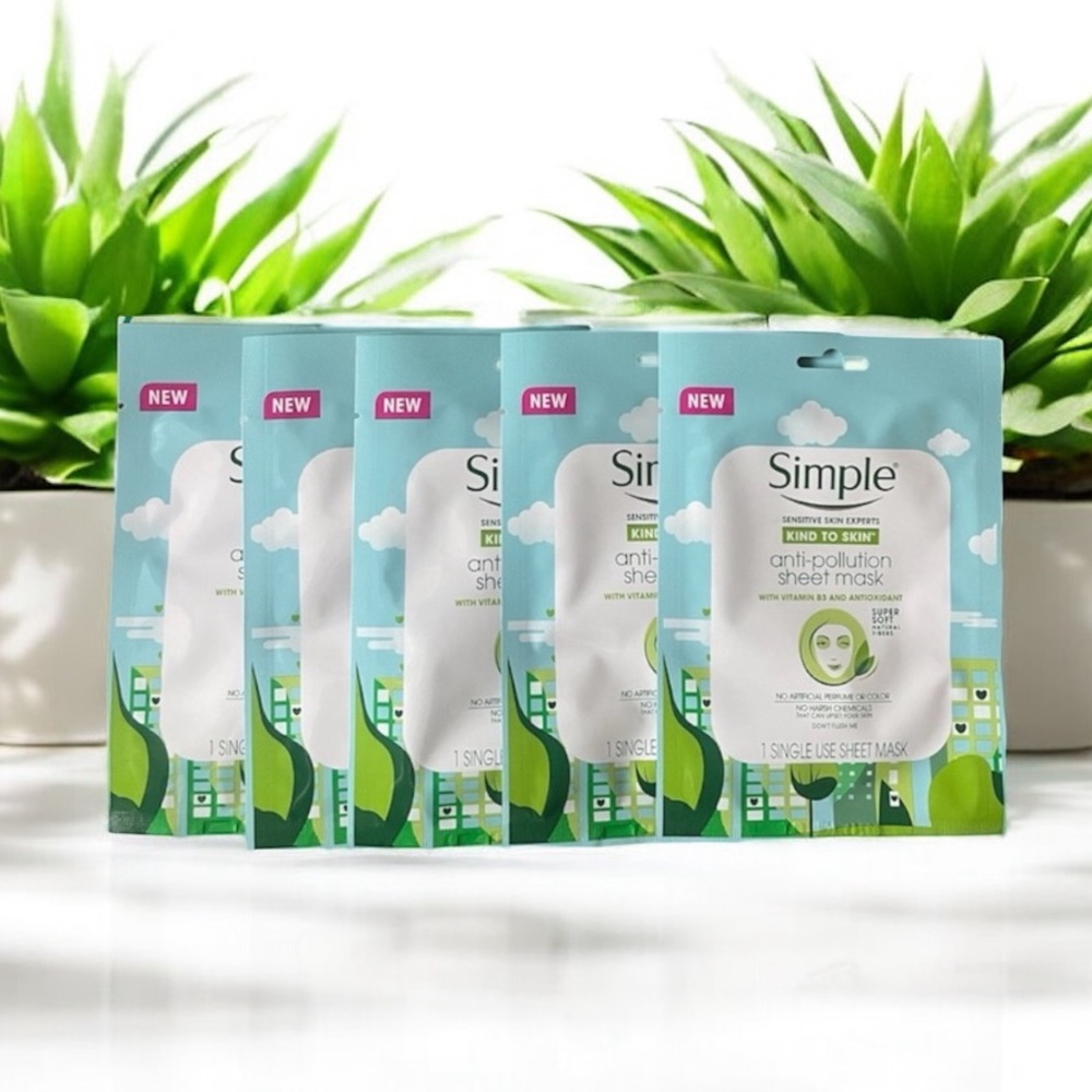 (5) Simple Kind to Skin Anti-Pollution Sheet Masks
